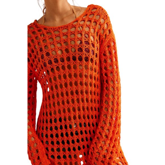 Free People Sahara Sweater Midi | Scarlet Ibis  | NWoT 🎂 Labor Day Sale - Picture 3 of 4